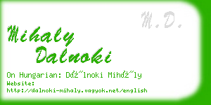 mihaly dalnoki business card